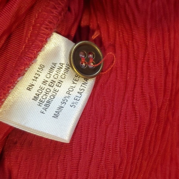 Vacate Coastal Crushed Red Velvet Wrap Dress SZ XS - Picture 8 of 9